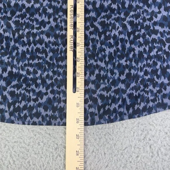 Athleta Zephyr Tank Shirt Womens Small Dark Blue Animal Print Sleeveless Active - Picture 3 of 6